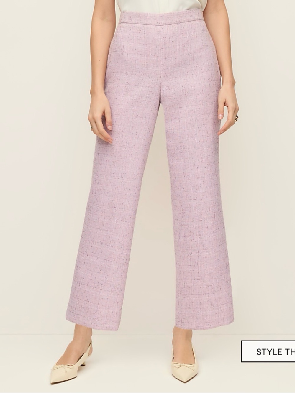Ann Taylor Pastel Lilac Wide-Leg Pants